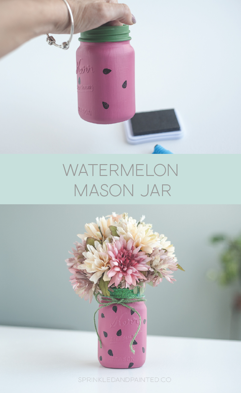 Watermelon mason jar.