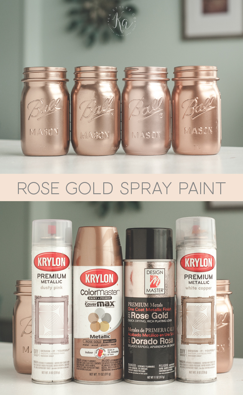 Rose gold spray paint colors.