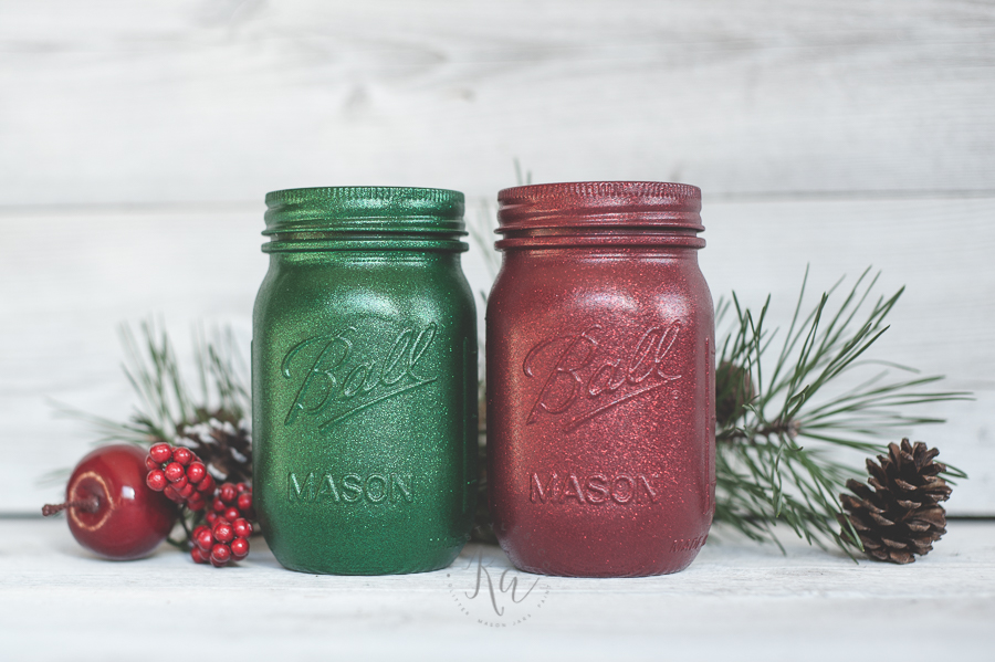 green-and-red-glitter-holiday-mason-jars