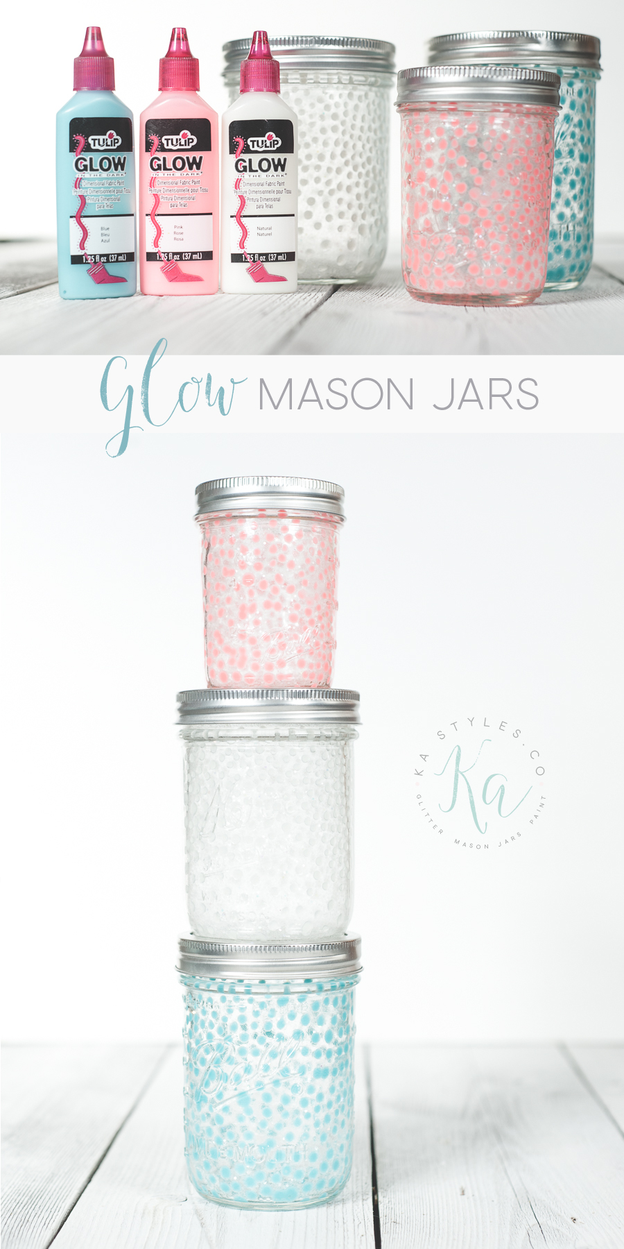 DIY glow in the dark mason jars.