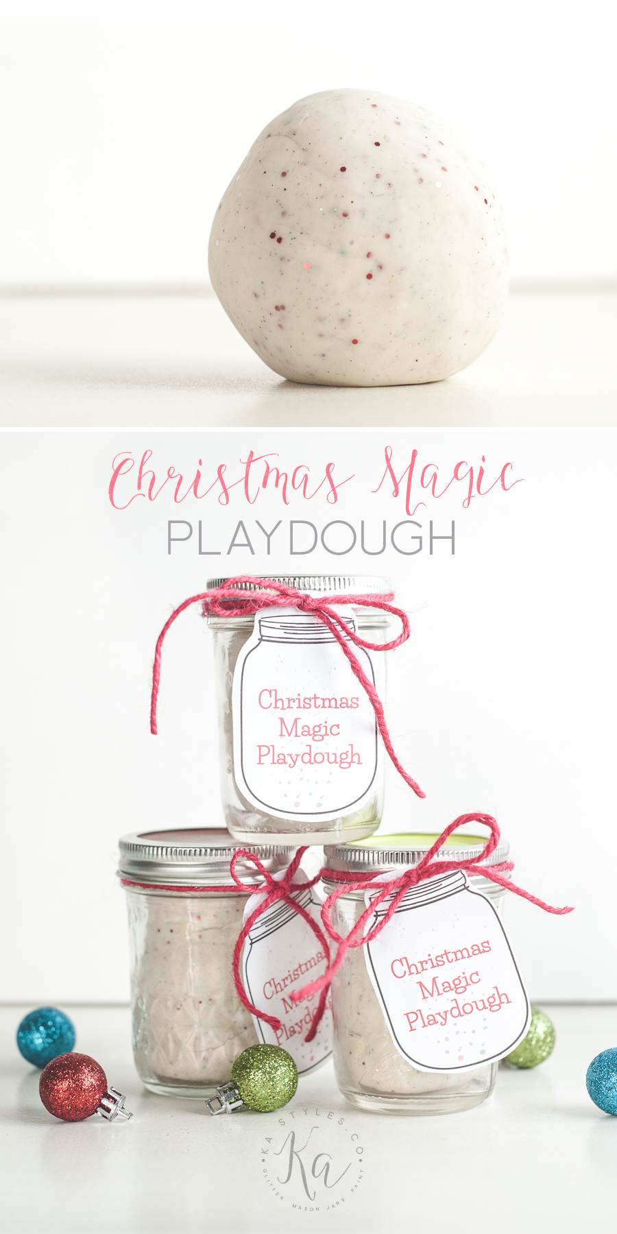 DIY playdough recipe with printable gift tag.