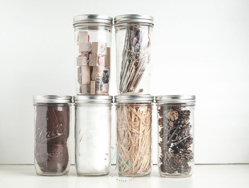 35 Things I Store in Mason Jars Sprinkled and Painted at KA Styles.co