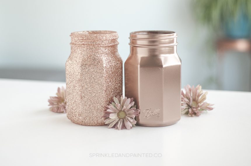 Rose Gold Vases Oh My! Sprinkled and Painted at KA Styles.co