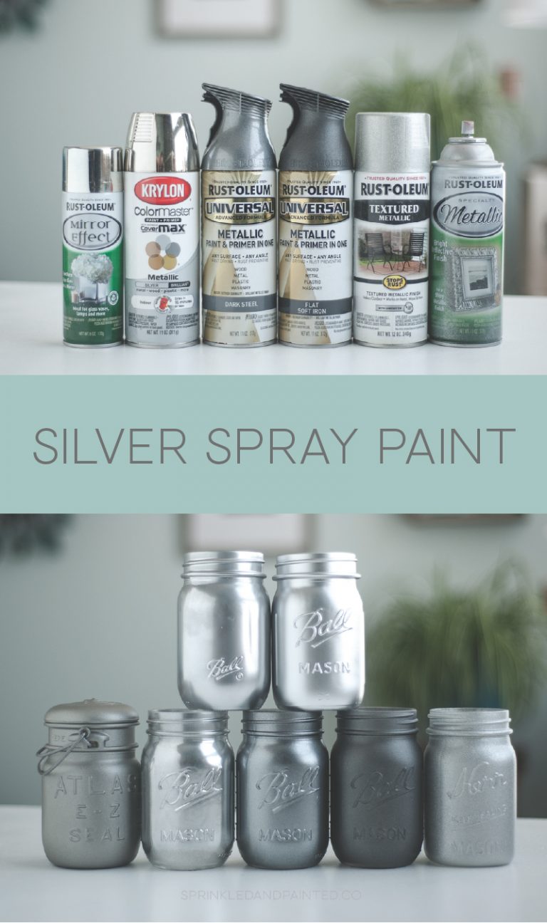 Silver Spray Paint Colors Sprinkled and Painted at KA Styles.co