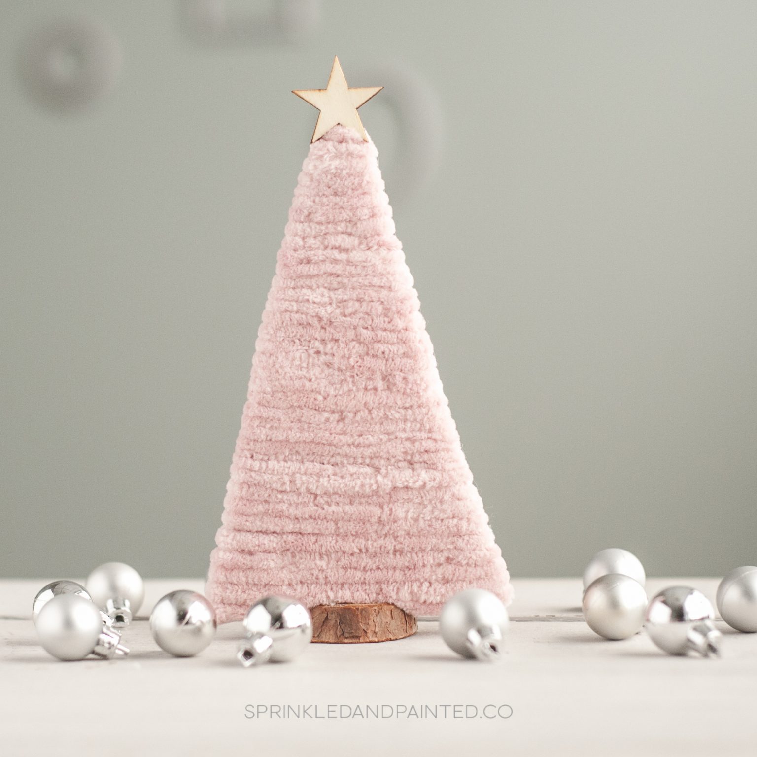 DIY Foam Board Christmas Trees Sprinkled and Painted at KA Styles.co