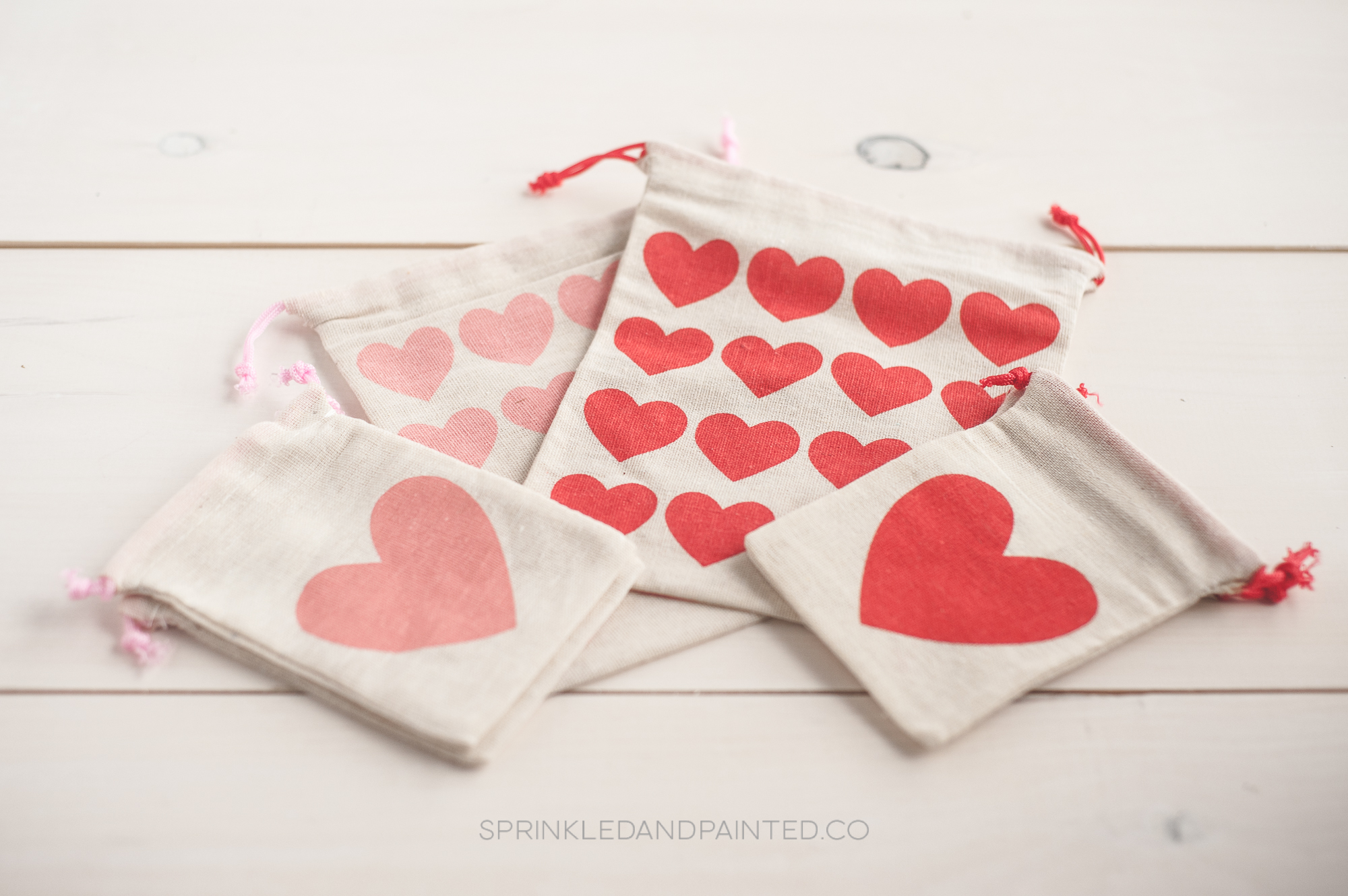 DIY Mini Heart Pillow Decor Sprinkled and Painted at KA Styles.co