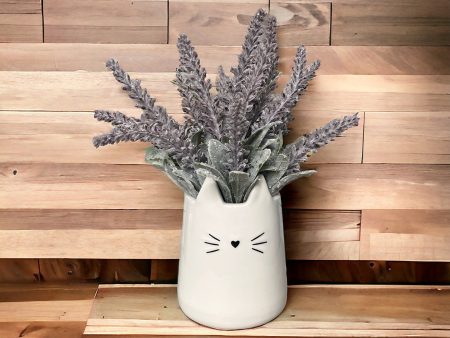 Cat planter decor